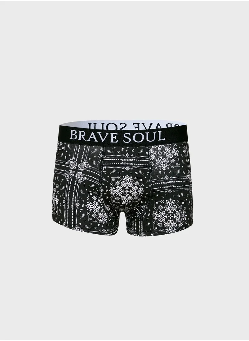 BRAVE SOUL Brave_Soul Mens Boxer With Branded Elasticated