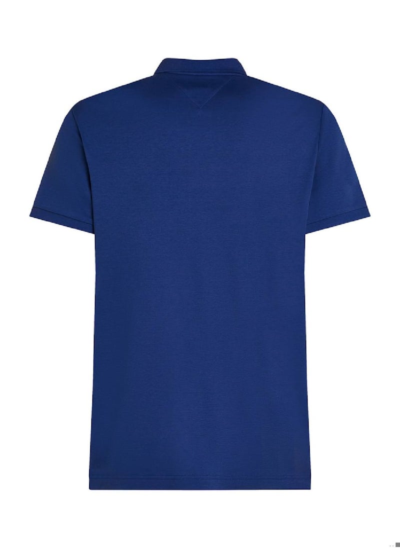 TOMMY HILFIGER - Men's Regular Fit Polo Shirt - Cotton, Blue - Image 1