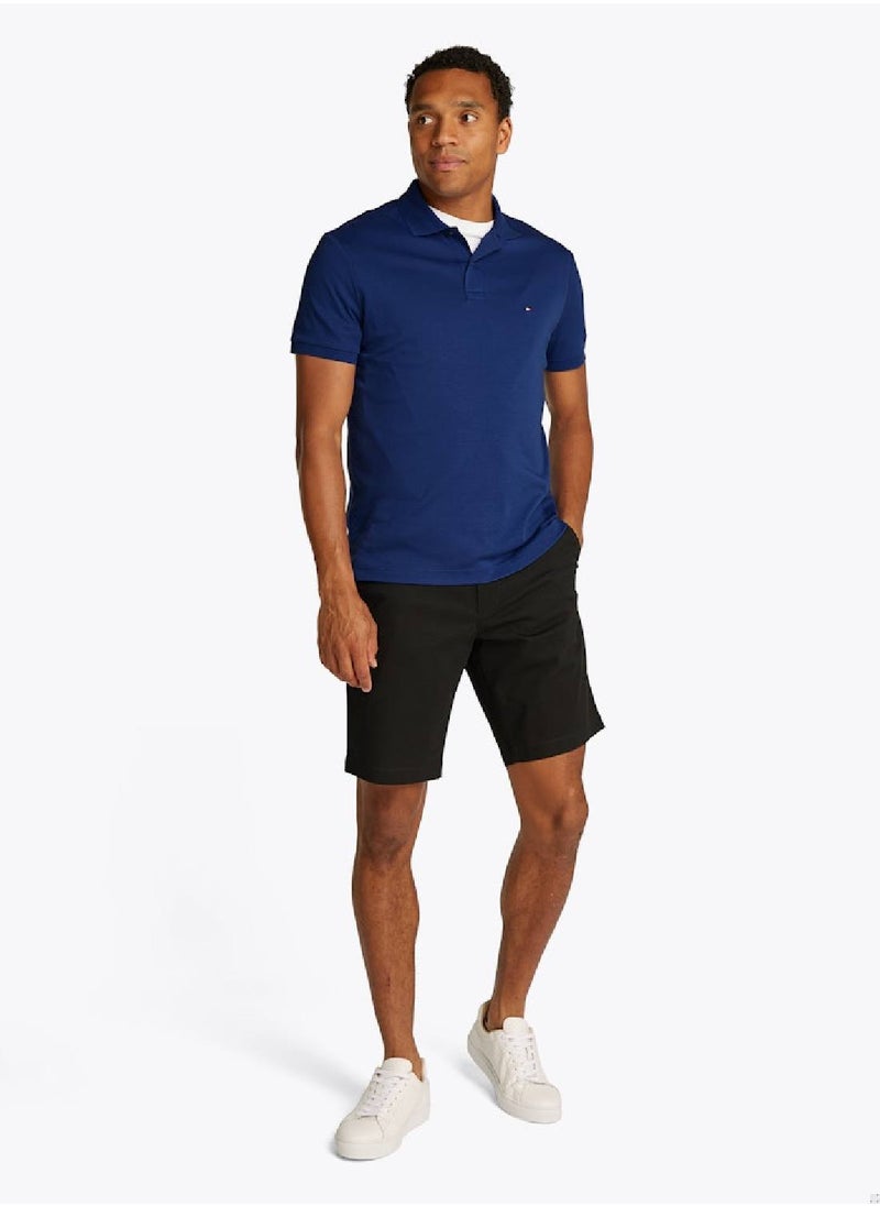 TOMMY HILFIGER - Men's Regular Fit Polo Shirt - Cotton, Blue - Image 1