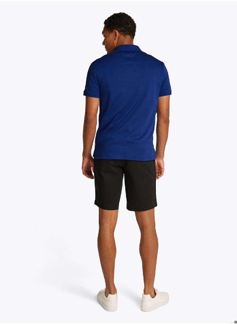 TOMMY HILFIGER - Men's Regular Fit Polo Shirt - Cotton, Blue - Image 1