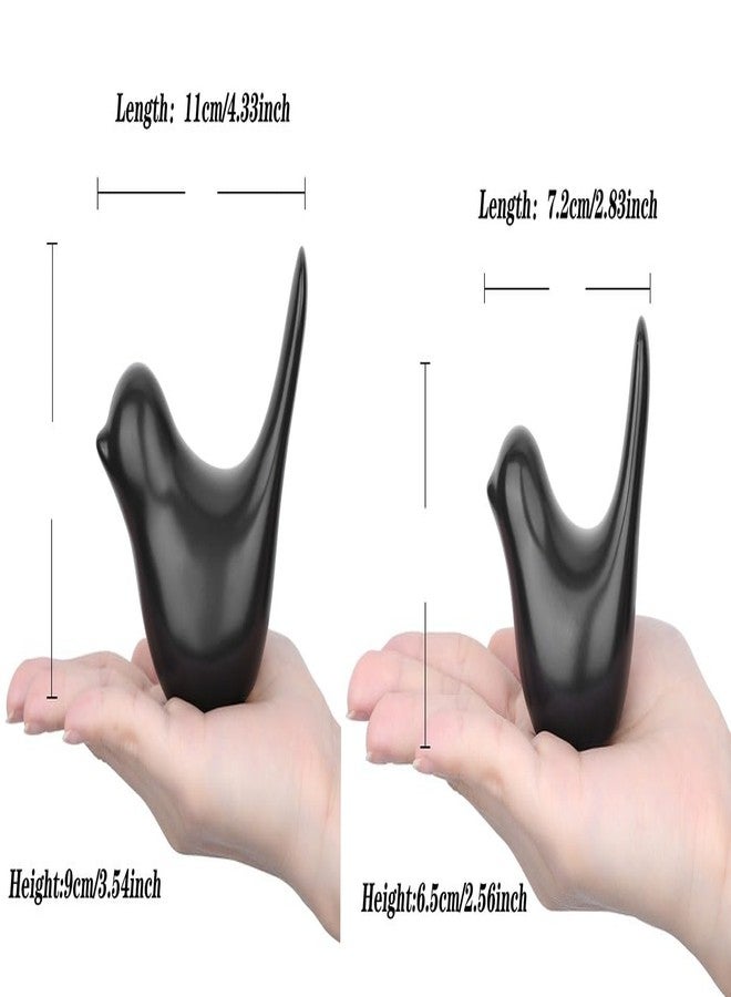 LAIDANLA Small Birds Statues Black Modern Style Home Decor Birds Small Animal Sculpture for Living Room Office Desktop Shelf Coffee Table Bedroom（2pcs） - Image 3