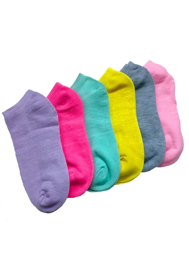 مجموعة من ست جوارب كاجوال خليط قطني قصيرة