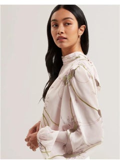 Ted Baker Printed Neck Tie Detail Top  - Image 3