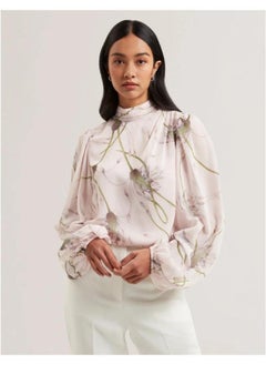 Ted Baker Printed Neck Tie Detail Top  - Image 1