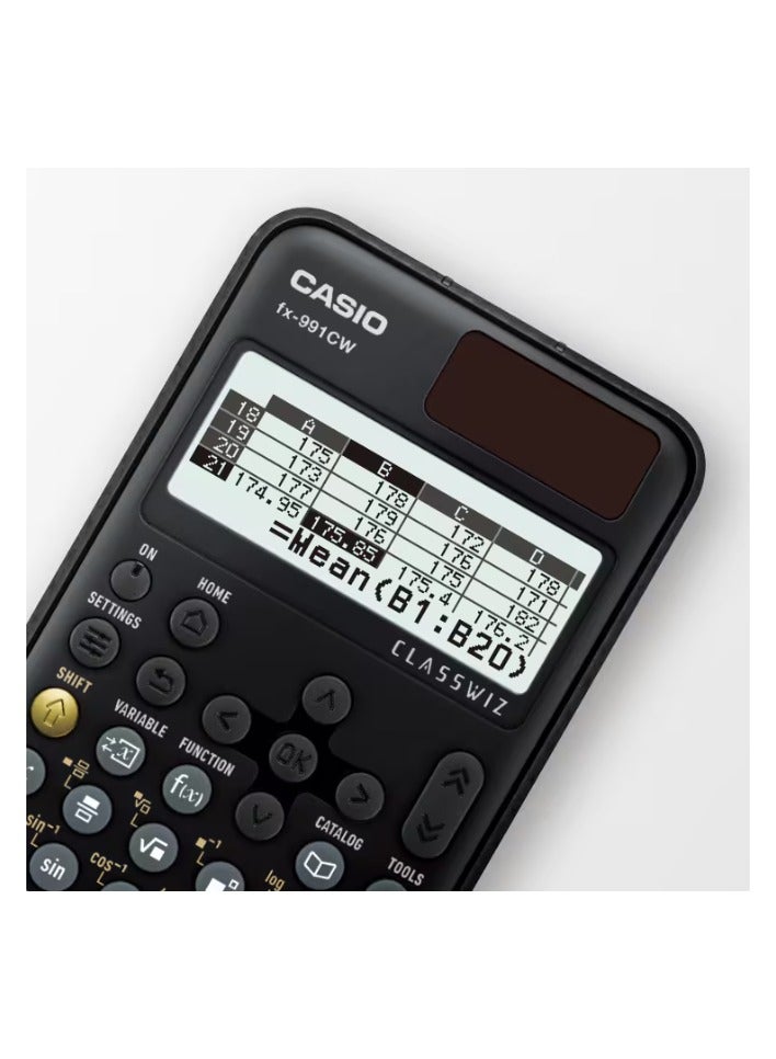 كاسيو ClassWiz Standard Scientific Calculators - Black - FX-991CW Black - Image 4