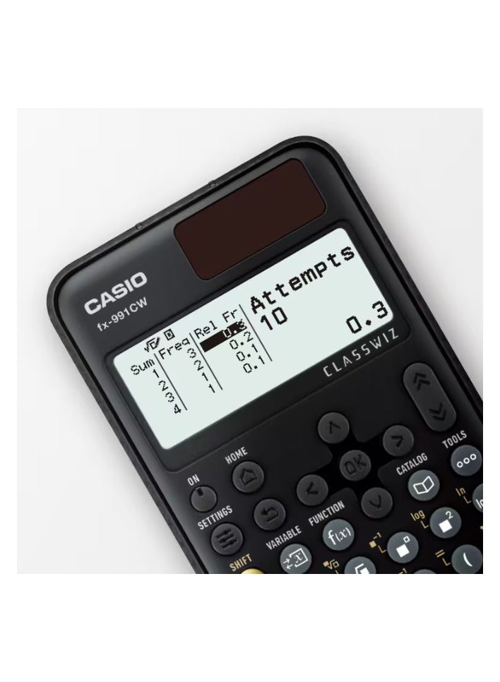 كاسيو ClassWiz Standard Scientific Calculators - Black - FX-991CW Black - Image 3