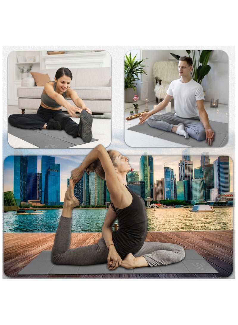 Allure Sphere Sphere Foldable Yoga Mat - Non Slip Double Sided, Lightweight, Eco-Friendly Exercise Mat - Portable With Carrying Bag Perfect For Gym, Home And Travel Workouts - Image 2