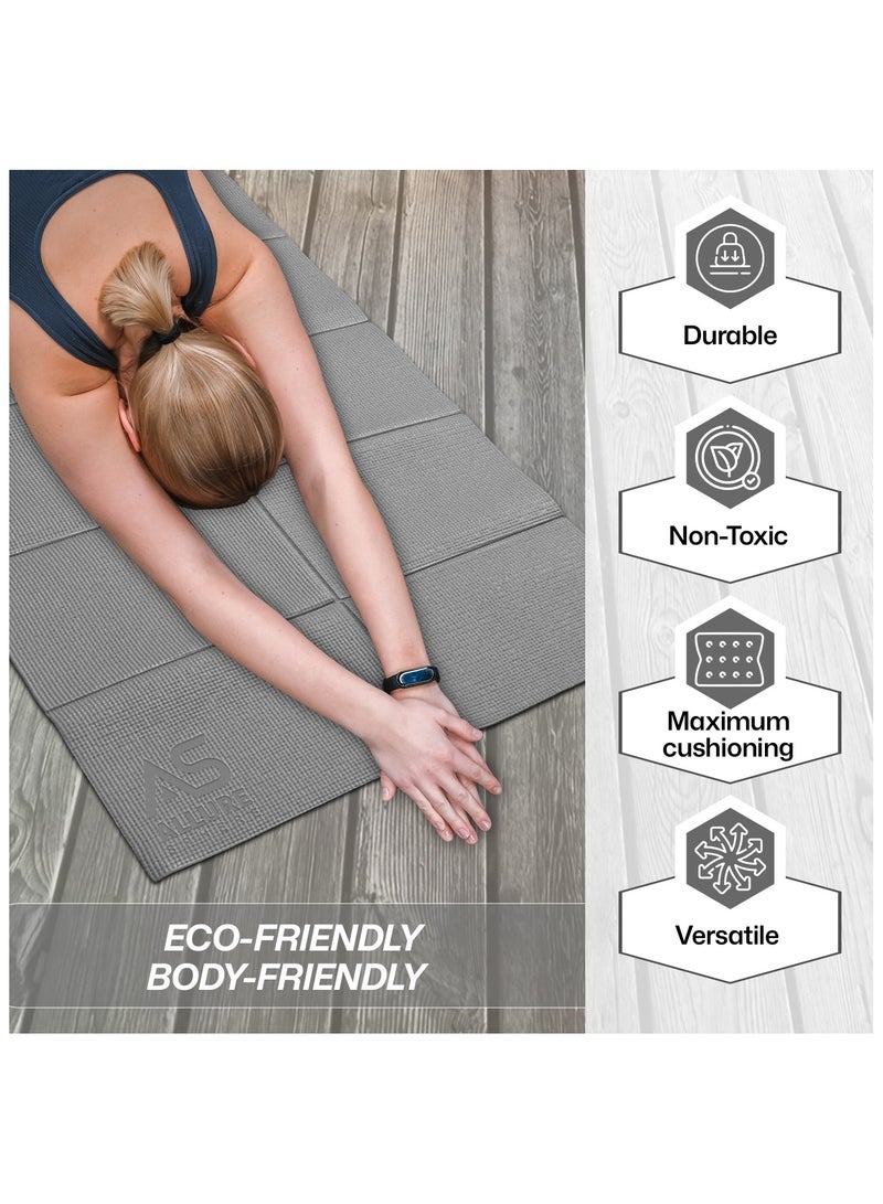Allure Sphere Sphere Foldable Yoga Mat - Non Slip Double Sided, Lightweight, Eco-Friendly Exercise Mat - Portable With Carrying Bag Perfect For Gym, Home And Travel Workouts - Image 3