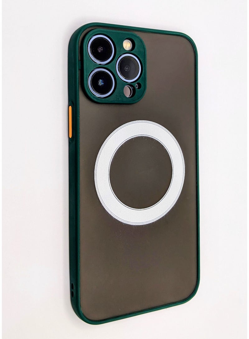 HEXABEX حافظة آيفون 13 برو، حافظة مات واقية مع ماغسيف لآيفون 13 برو 6.1" أخضر