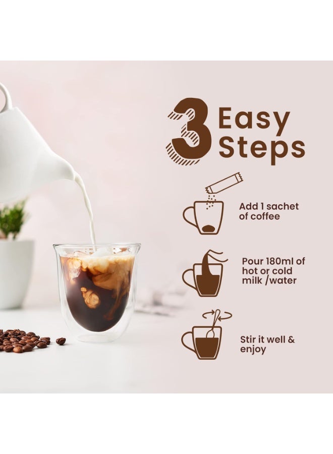 Bevzilla 24 Assorted Instant Coffee Sachets | 24x2Gm Pouches | Arabica Coffee | 4 Flavours: Butterscotch, Classic, Vanilla, Hazelnut | Perfact for Espresso, Latte & Cappucino - Image 4