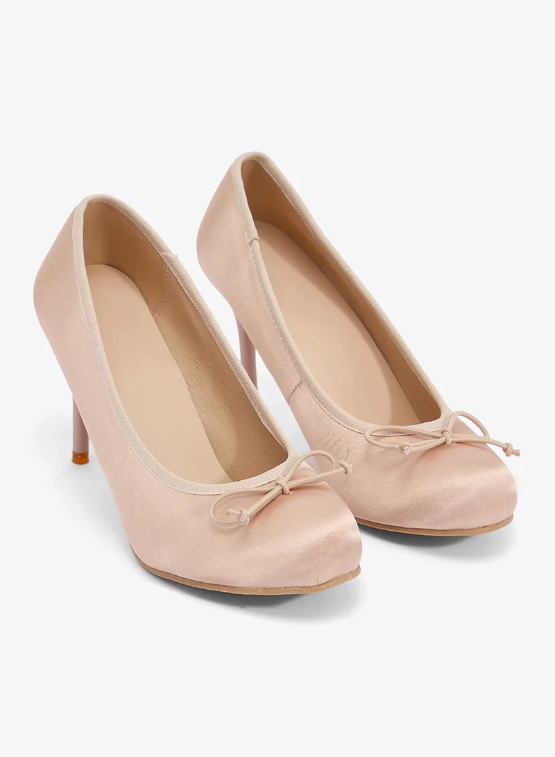 Ginger Pink Ballet Heels High for Women | Best Price UAE