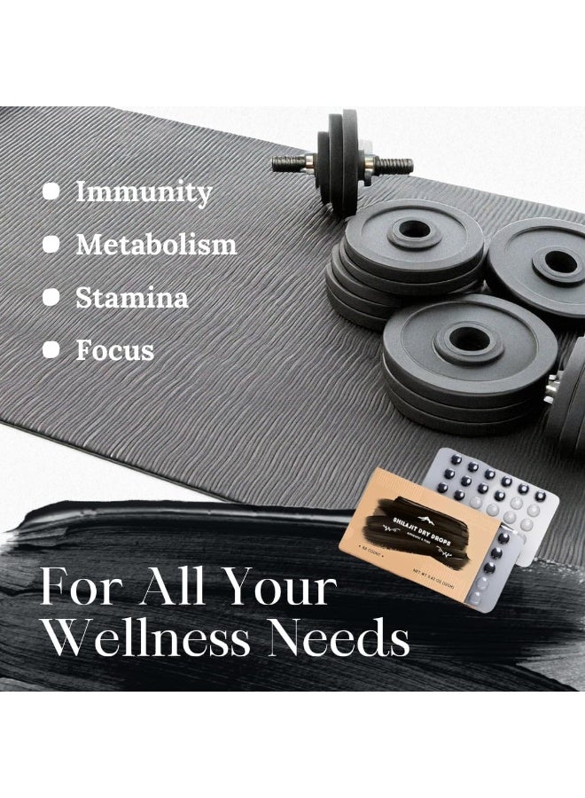 Pure Himalayan Shilajit Shilajit Dry Drops Metabolism & Immune Support Supplement for Men & Women 120 Tablets - Image 3