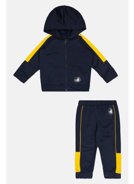 Toddlers Boy 2 Piece Brand Logo Long Sleeves Sweatshirt And Pant, Navy