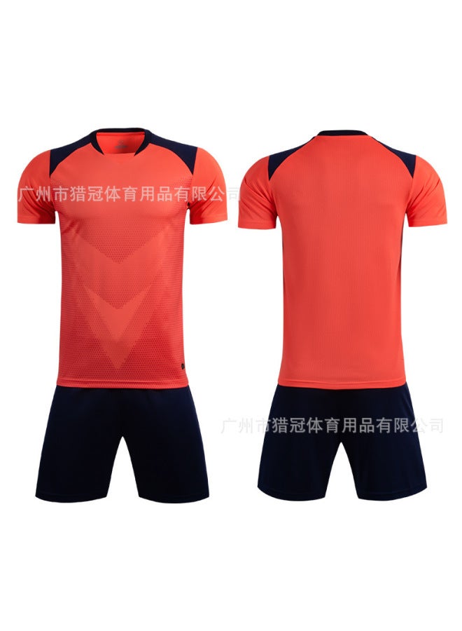 M8627/fluorescent Orange Short Sleeve Football Jersey - Image 1