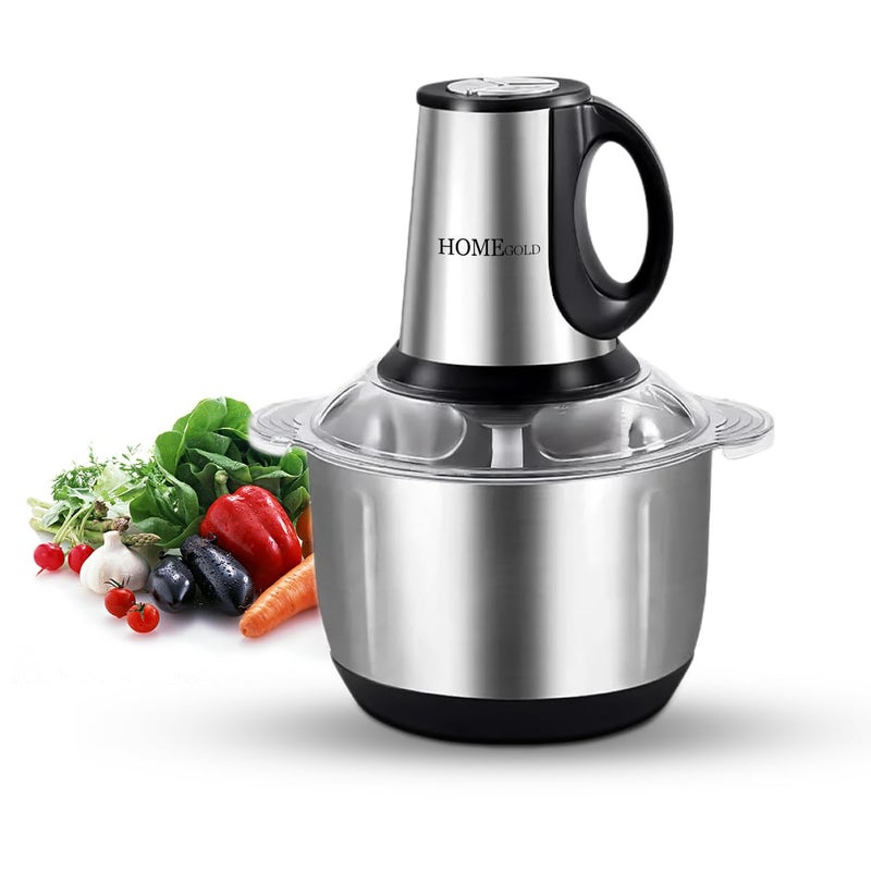 Meat Grinder Electric Food Chopper 3L 800W, Kitchen Meat Mincer with Double Layer 4 Blades, 2 Speeds Food Processor for Meat Vegetables Nuts and Sauces - Image 1