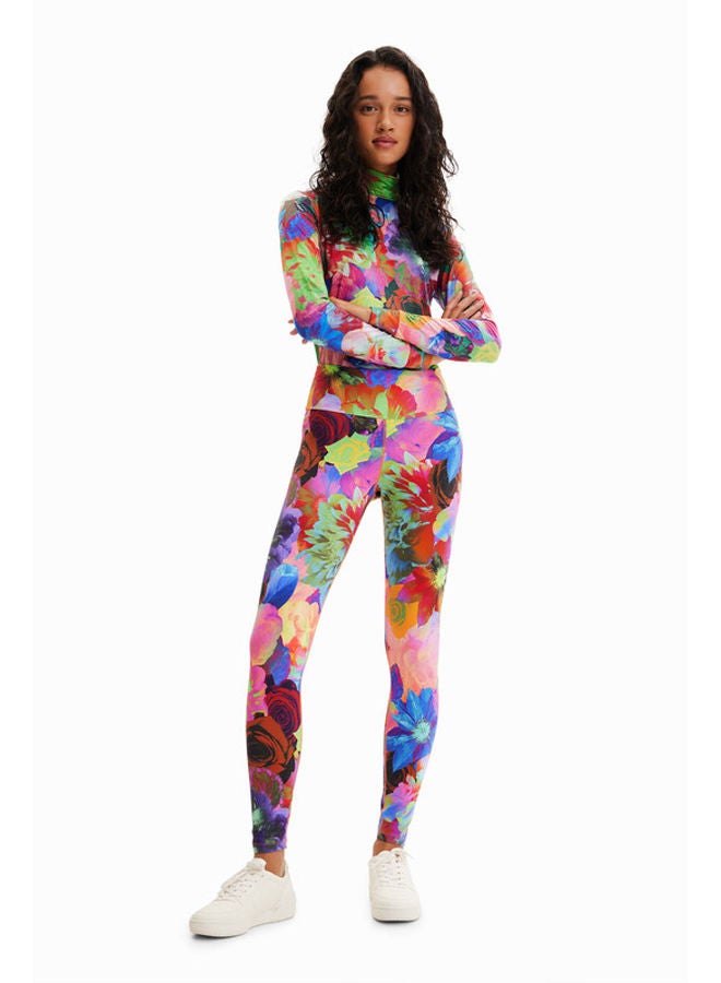 DESIGUAL بنطال مطاطي مزين بالزهور  - Image 2