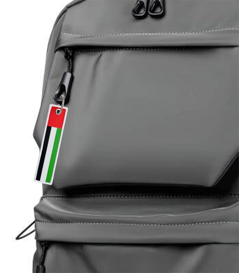 LLBFHH 3 Pcs UAE Emirati Country Flag Keychain,Woven label Key Chains for Car Keys,Fabric Key Chains Men and Women,Used for Various Decorations. - Image 4