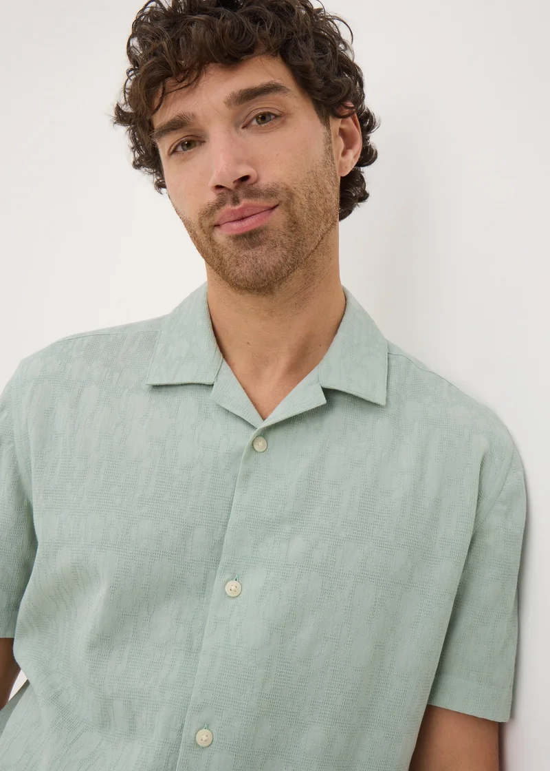 Matalan Sage Jacquard Shirt