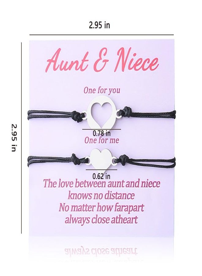 Sdopbinbin Aunt Mothers Day Gifts for Auntie Aunt And Niece Matching Bracelets Gift for Aunt And Niece Bracelet Set for Auntie Birthday Gift for Aunts from Niece Graduation Gifts - Image 2
