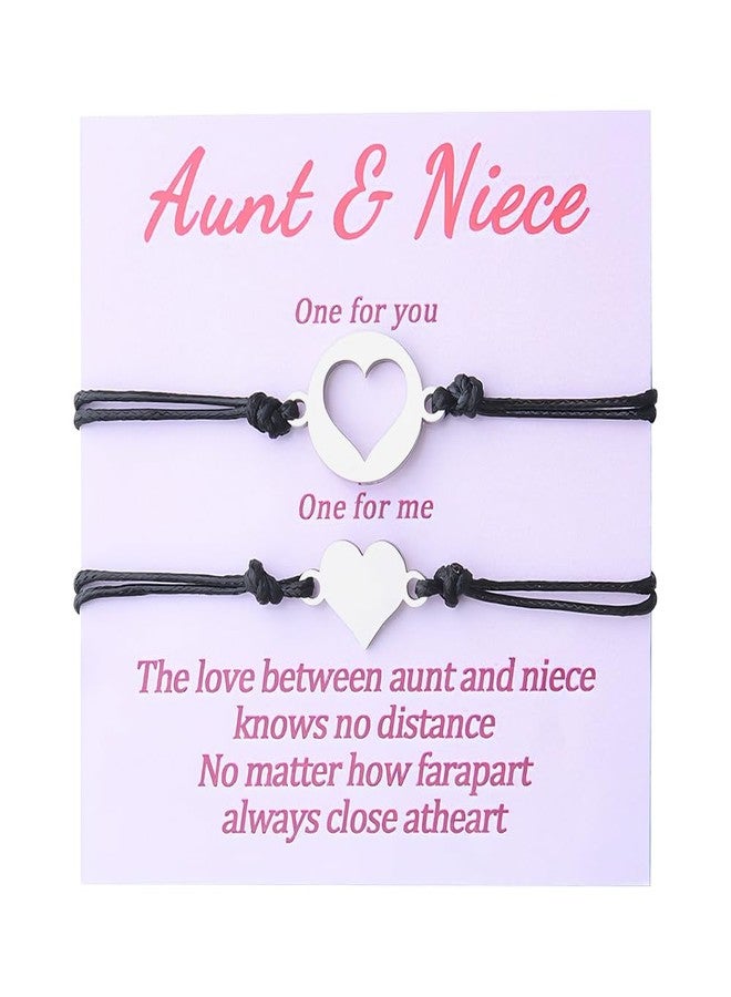 Sdopbinbin Aunt Mothers Day Gifts for Auntie Aunt And Niece Matching Bracelets Gift for Aunt And Niece Bracelet Set for Auntie Birthday Gift for Aunts from Niece Graduation Gifts - Image 1