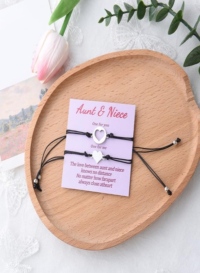 Sdopbinbin Aunt Mothers Day Gifts for Auntie Aunt And Niece Matching Bracelets Gift for Aunt And Niece Bracelet Set for Auntie Birthday Gift for Aunts from Niece Graduation Gifts - Image 3