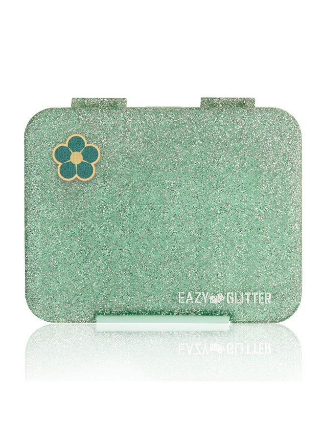 Eazy Kids Eazy Kids 6 & 4 Convertible Bento Lunch Box w/ Lunch Bag - Glitter Green - Image 5