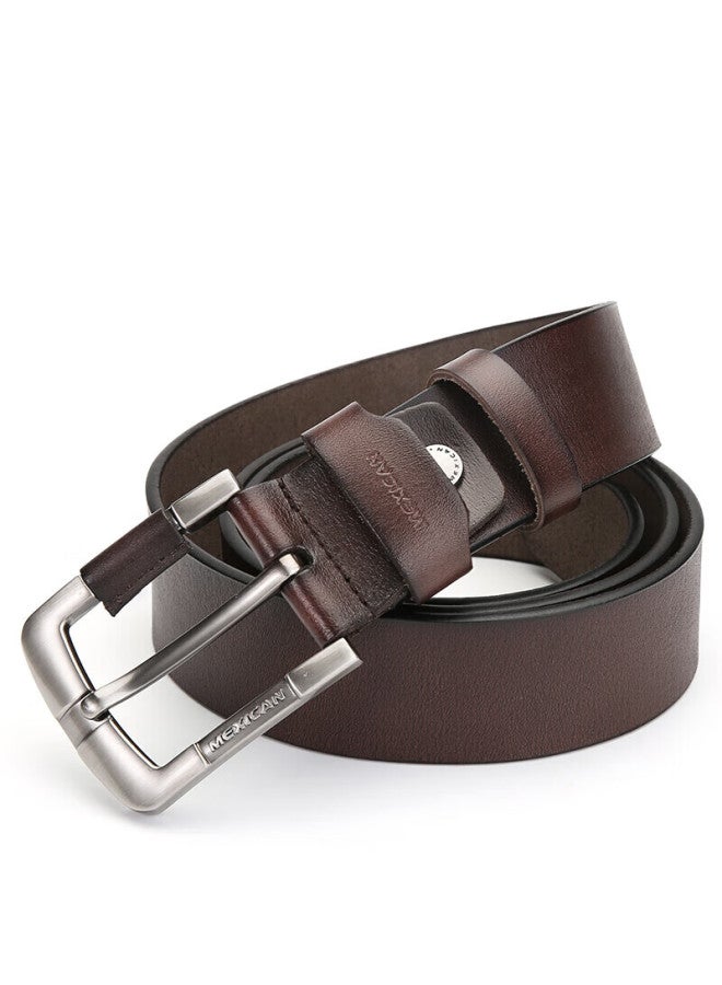 Scarecrow Men's Belt, Pin Buckle, Genuine Leather, Business Waistband, Casual Trendy Trouser Belt, Qixi Valentine's Day Gift For Boyfriend - Image 3