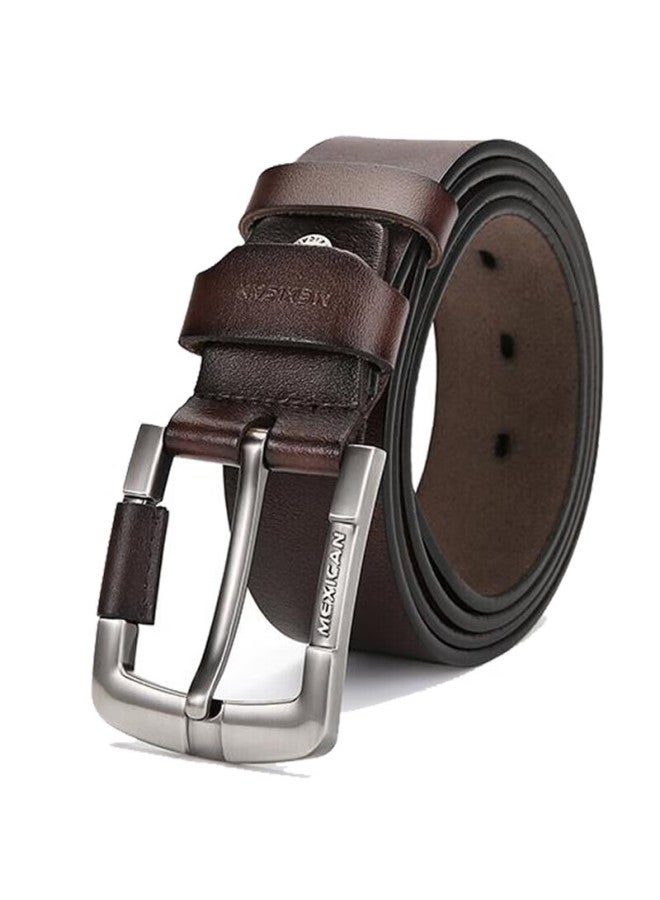 Scarecrow Men's Belt, Pin Buckle, Genuine Leather, Business Waistband, Casual Trendy Trouser Belt, Qixi Valentine's Day Gift For Boyfriend - Image 1