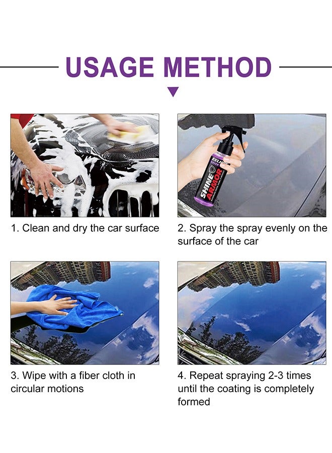Fast Car Ceramic Coating Spray, Plastic Parts Refurbisher, Fast Fine Scratch Repair, Car Scratch Nano Repair Spray, High Protection Crystal Coating, 100ml - Image 5