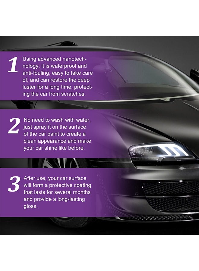 Fast Car Ceramic Coating Spray, Plastic Parts Refurbisher, Fast Fine Scratch Repair, Car Scratch Nano Repair Spray, High Protection Crystal Coating, 100ml - Image 4