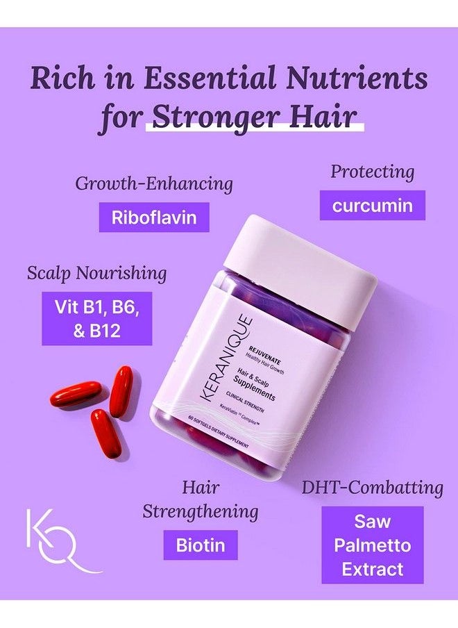 Keranique - Keraviatin Hair & Scalp Health Supplement Clinical Strength Biotin Vitamin B 120 Softgels 60 Count (Pack Of 2) - Image 1
