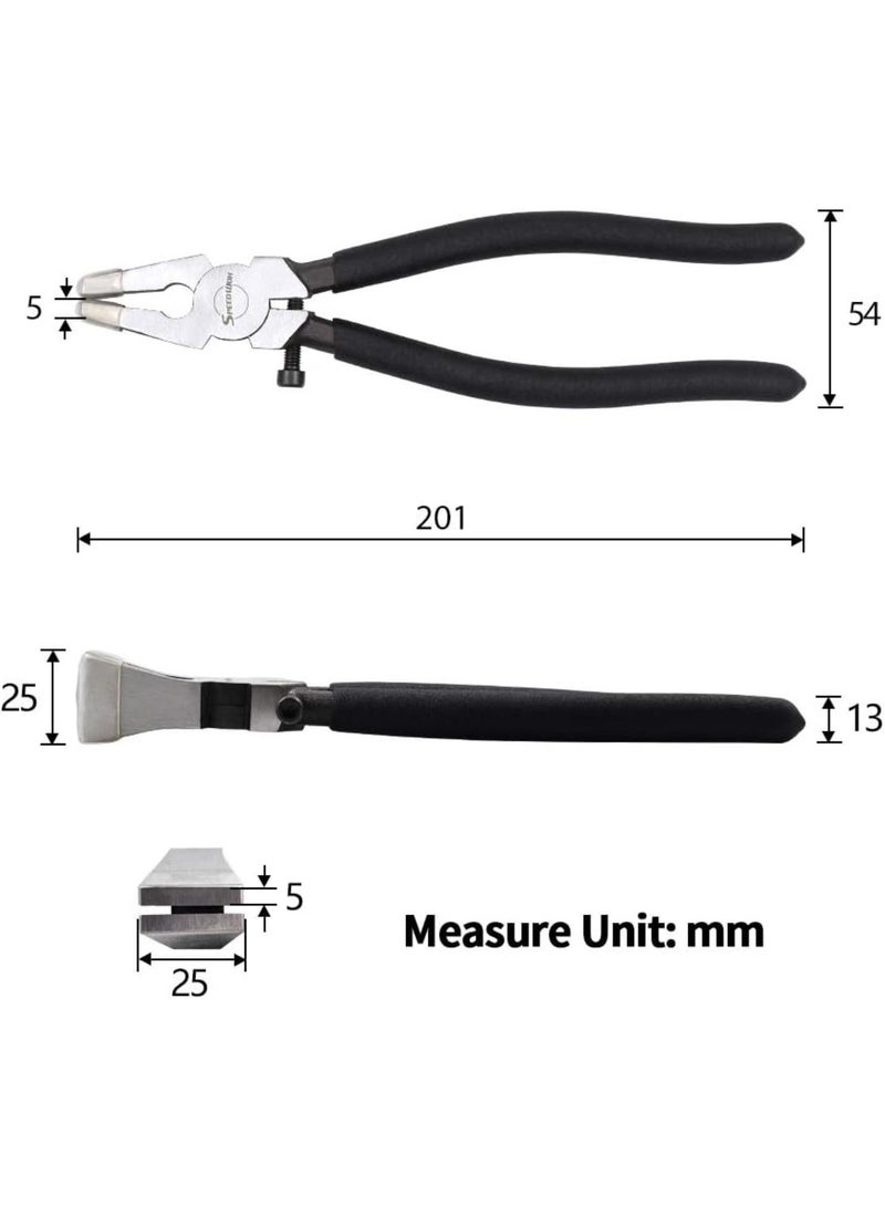 GGOOT 1.25 Inch Key Fob Hardware Sets 20 Pcs White Nickel with Keychain Split Rings Glass Breaking Pliers Key Fob Pliers and Webbing Fabric Strapping Tools with Rubber Tips  - Image 5