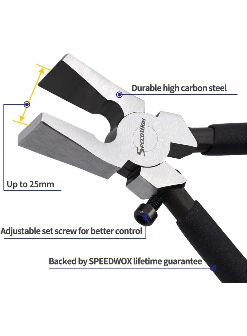 GGOOT 1.25 Inch Key Fob Hardware Sets 20 Pcs White Nickel with Keychain Split Rings Glass Breaking Pliers Key Fob Pliers and Webbing Fabric Strapping Tools with Rubber Tips  - Image 3