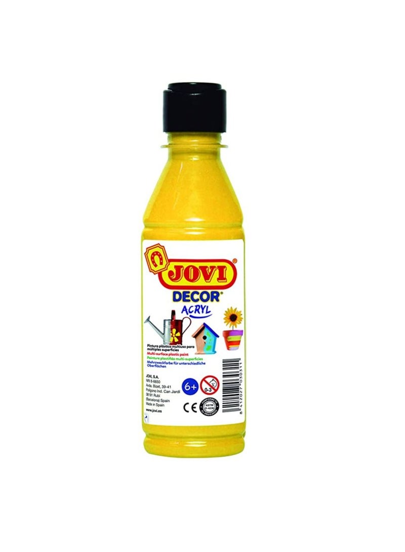 JOVI DECOR ACRYLIC BOTTLE OF 250ML YELLOW - Image 1