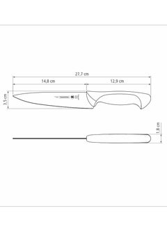 TRAMONTINA Since 1911,Made in Brazil- Premium 6 Inches Utility Knife with Stainless Steel Blade and White Polypropylene Handle  - Image 3