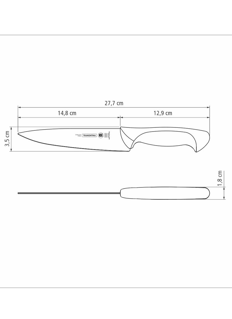 TRAMONTINA Since 1911,Made in Brazil- Premium 6 Inches Utility Knife with Stainless Steel Blade and White Polypropylene Handle  - Image 3