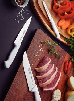 TRAMONTINA Since 1911,Made in Brazil- Premium 6 Inches Utility Knife with Stainless Steel Blade and White Polypropylene Handle  - Image 4