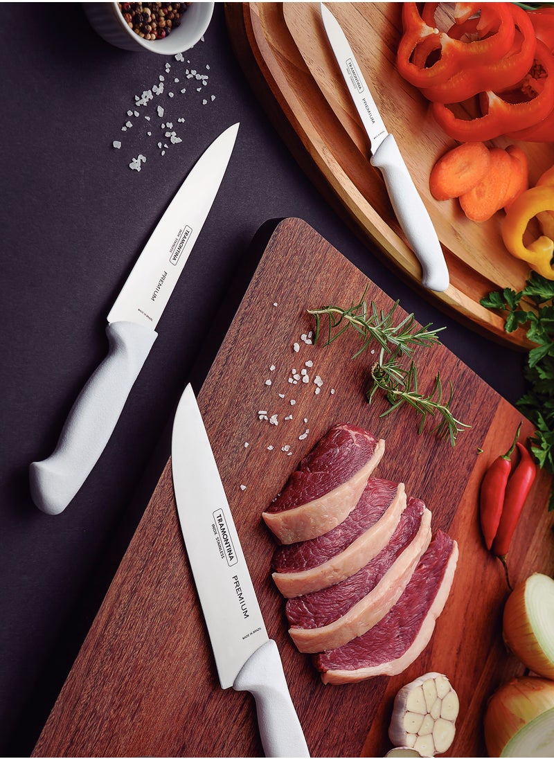 TRAMONTINA Since 1911,Made in Brazil- Premium 6 Inches Utility Knife with Stainless Steel Blade and White Polypropylene Handle  - Image 4