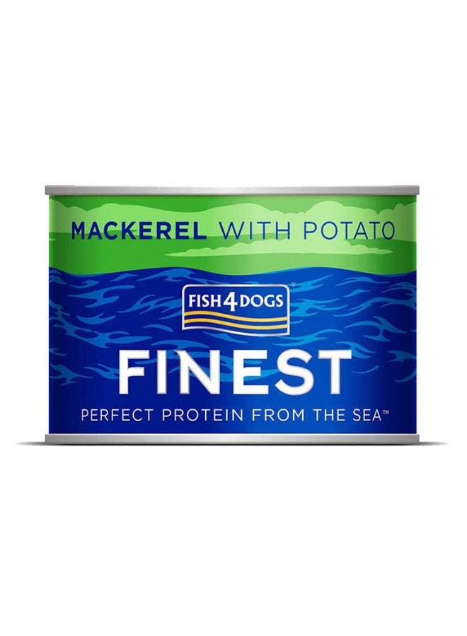 (فيش٤دوجس) فيش فور دوغز فاينست – ماكريل كامل، طعام رطب للكلاب البالغة ١٨٥ غ