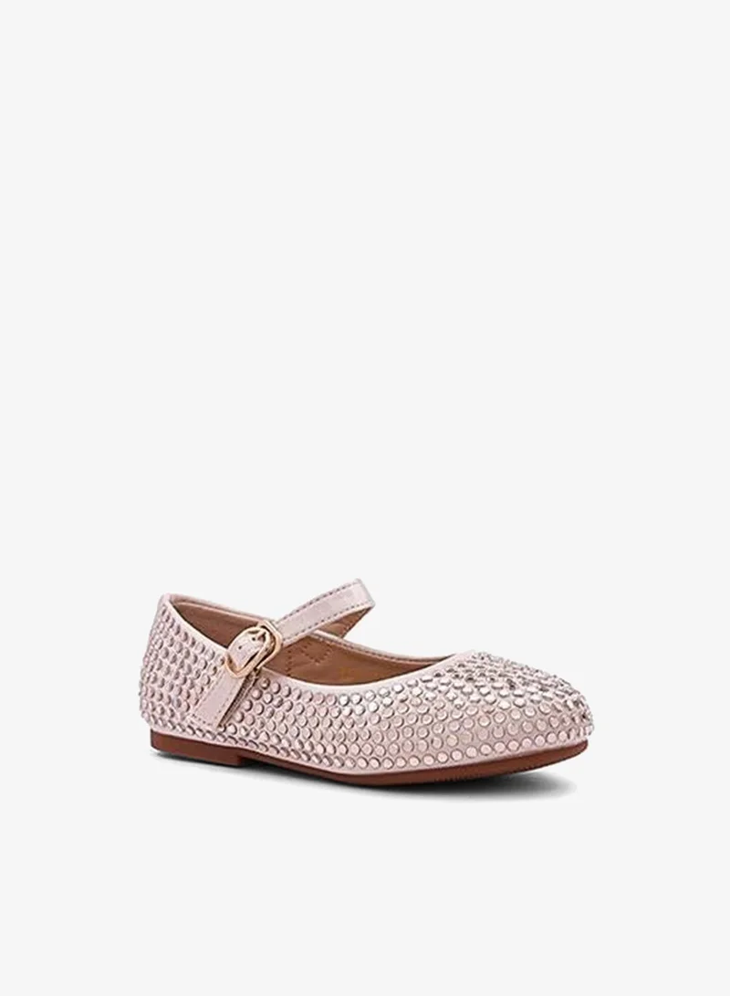 Cuple Girls Embellished Mary Jane Flats