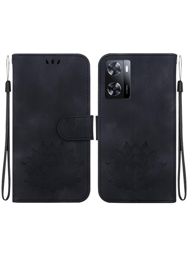 The Bros Case For OnePlus Nord N20 SE Lotus Embossed Leather Phone Case 