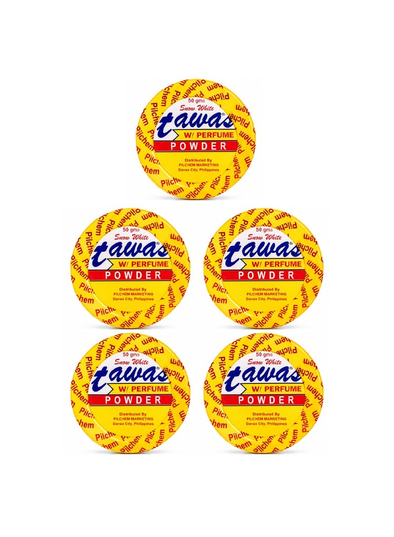 Snow White Tawas Deodorant Powder 50gm 5 Pieces