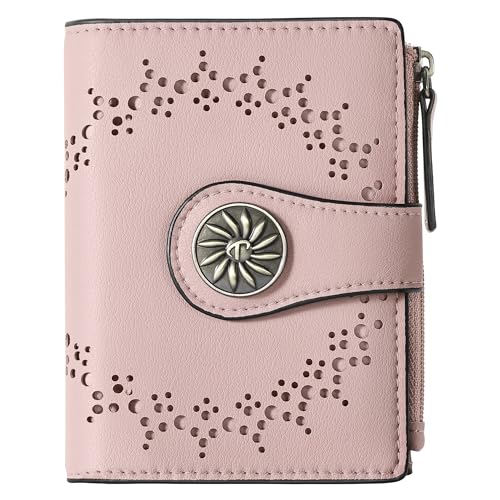 Tipmile Small Wallet for Women Bifold RFID Blocking Card Holder Leather Wallets with Zipper Coin Pocket - Image 1
