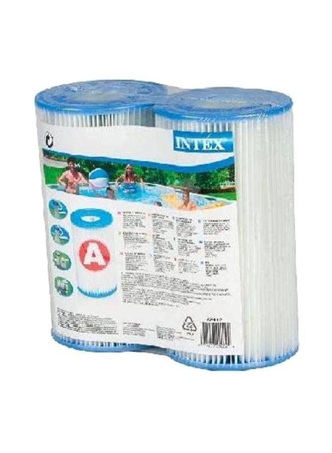 انتكس 29002 طقم خرطوشة فلتر حمامات السباحة نوع إيه قطعتين أزرق وأبيض 10 × 17.78 × 17.78 سم - Image 2