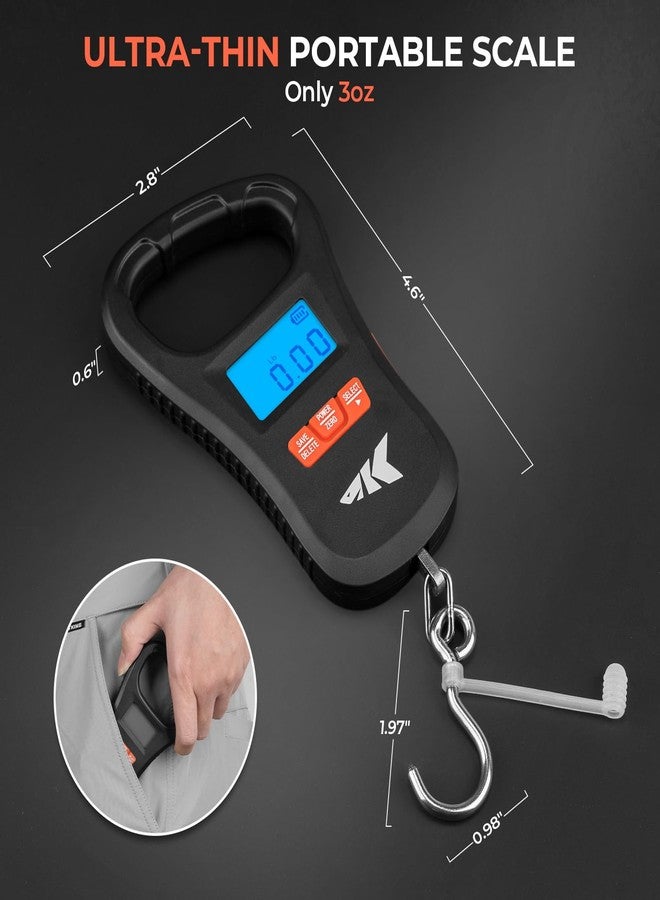 KastKing ToughTide USB Charging Fish Scale with Lip Gripper, Black Combo - Image 3