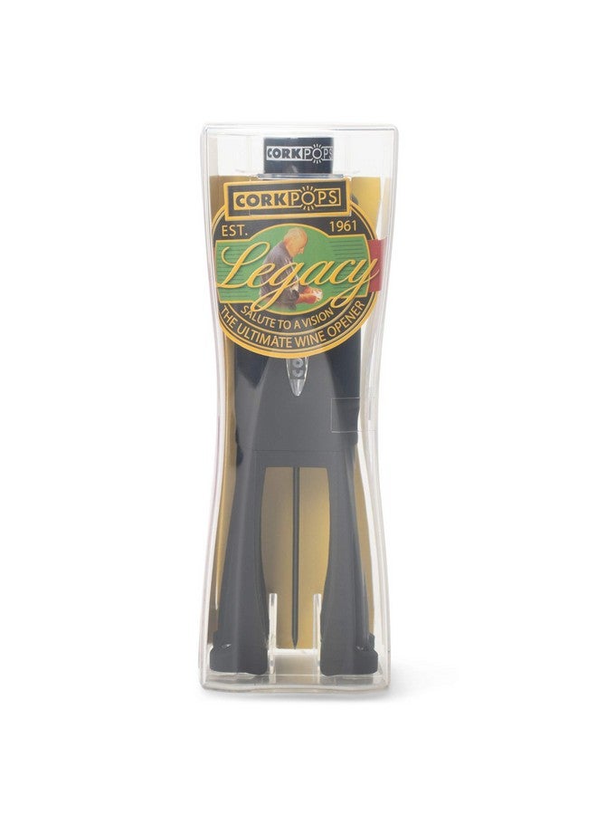 Cork Pops Cork Pops Legacy Wine Opener Built-in 4-Blade Foil Cutter Safe Cork Removal, Effortless Push Button Use, Needle Guard for Safety, Low-Pressure Cartridge Opens Up To 60 Bottles  - Image 4