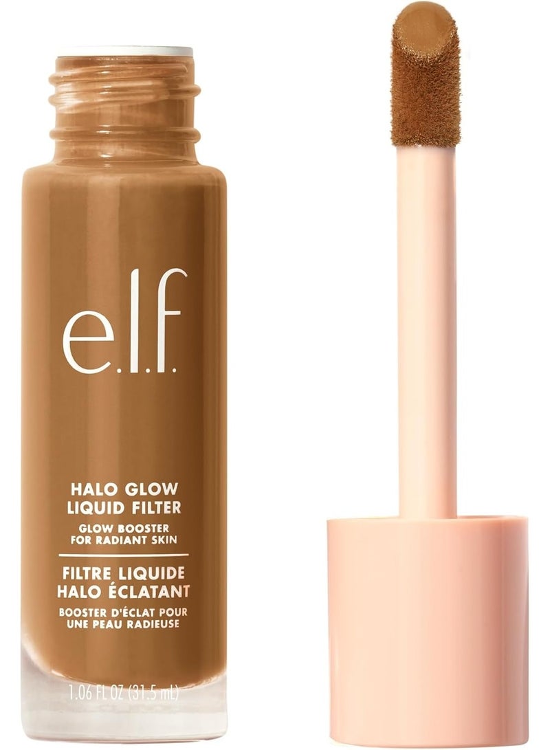 إلف فلتر سائل هالو جلو من إيلف، معزز للبشرة لإطلالة متوهجة وناعمة، غني بحمض الهيالورونيك، نباتي وخالٍ من القسوة، 5.5 متوسط/تان - Image 1
