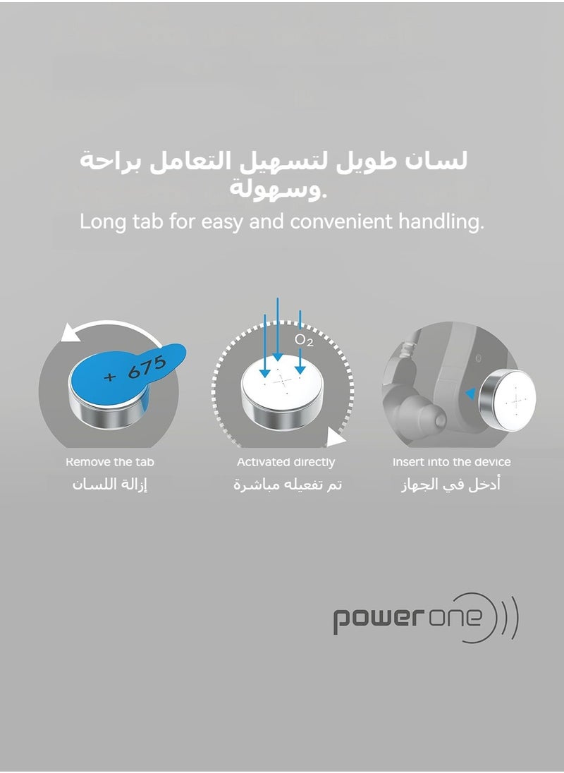 Power One - Power one 1.45V Hearing Aid Batteries - Pack Of 30 Pieces - Image 1