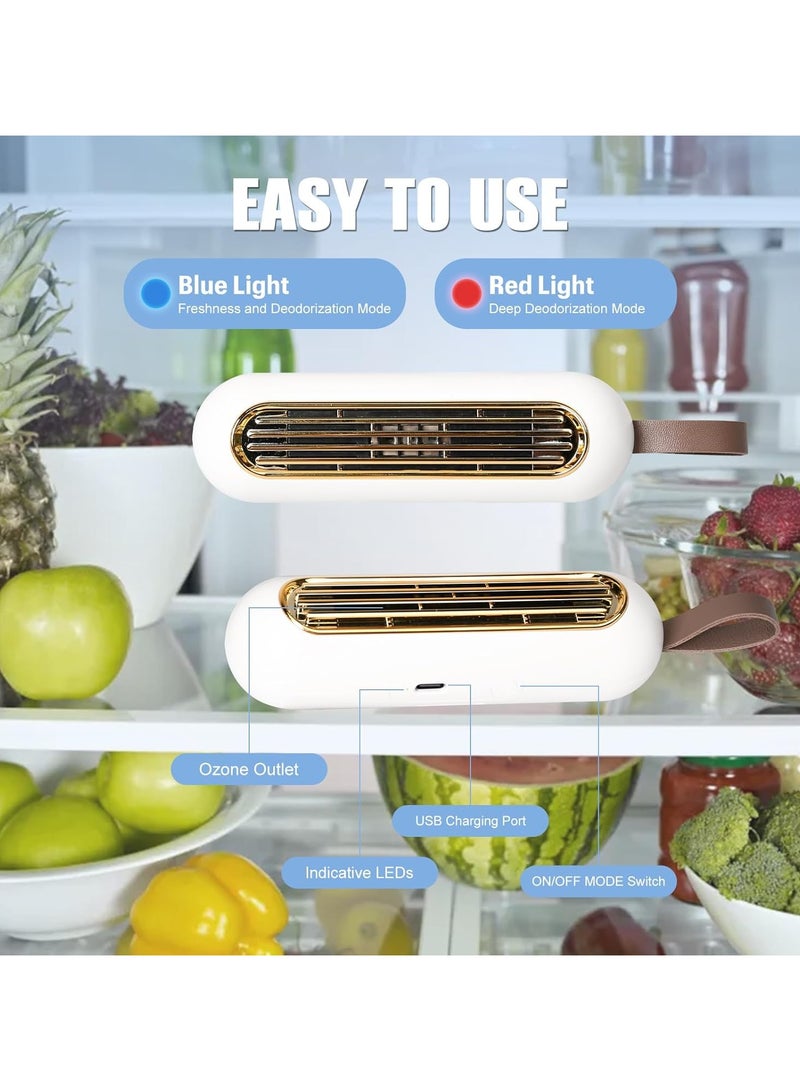 مزيل الروائح الكريهة للثلاجة، مزيل الروائح الكريهة للثلاجة الصغيرة USB قابل لإعادة الشحن، ينعش ثلاجتك والفريزر، مزيل رائحة الثلاجة قابل لإعادة الاستخدام للمنزل، الثلاجة، خزانة السيارة، خزانة الملابس  - Image 4