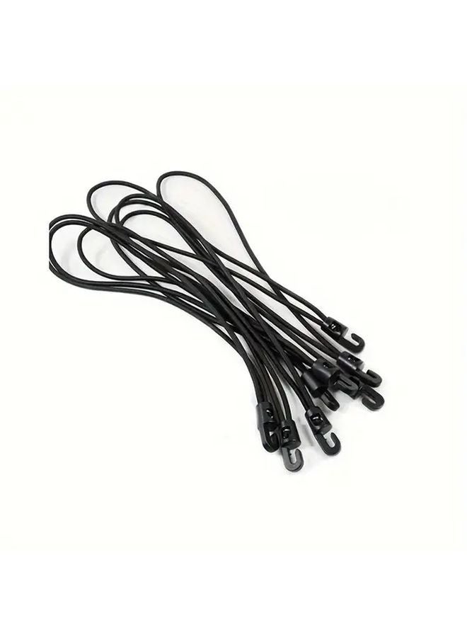 Green Heavy Duty Elastic Ropes with Hooks 4pcs Adjustable Straps for Camping Home Travel - Image 4